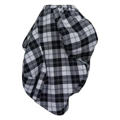 Comme Des Garçons Wool Tartan Check 5 Pattern Skirt In Black