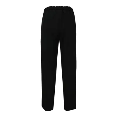 Comme Des Garçons Wool Thick Gabardine Slim Pants In White