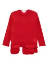 Comme Des Garçons Wool Top In Red