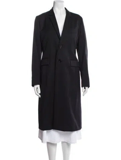 Pre-owned Comme Des Garçons Wool Trench Coat In Gray