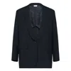 Comme Des Garçons Shawl-lapel Single-breasted Jacket In Black