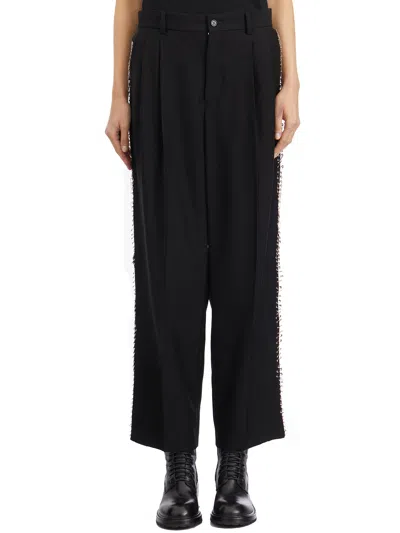 Comme Des Garçons Wool Trousers With Pins In Black