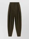 Comme Des Garçons Wool Trousers With Pleats And Side Pockets In Green