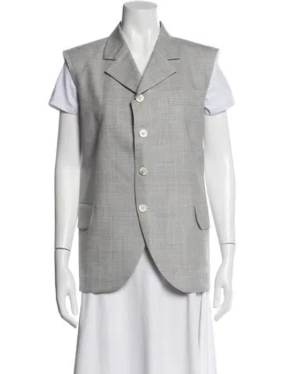 Pre-owned Comme Des Garçons Wool Vest W/ Tags In Gray