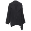 Comme Des Garçons Comme Des Garcons Wool Wide Cut Asymmetric Blazer In Black