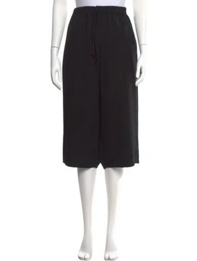 Pre-owned Comme Des Garçons Wool Wide Leg Pants In Black