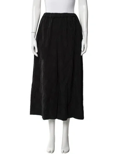 Pre-owned Comme Des Garçons Wool Wide Leg Pants In Black