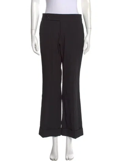 Pre-owned Comme Des Garçons Wool Wide Leg Pants In Black