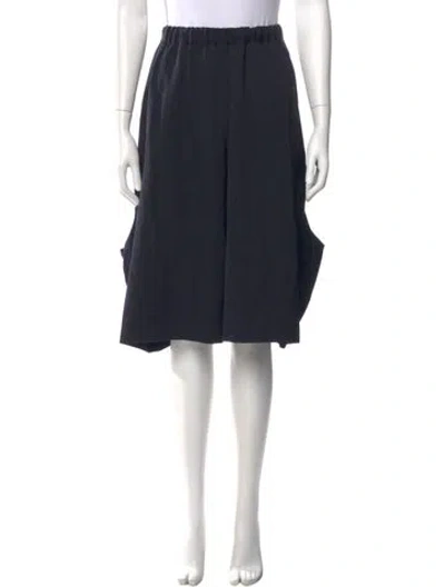 Pre-owned Comme Des Garçons Wool Wide Leg Pants In Black