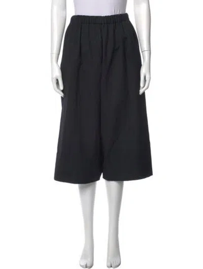 Pre-owned Comme Des Garçons Wool Wide Leg Pants In Black