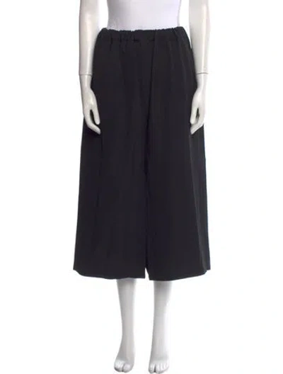 Pre-owned Comme Des Garçons Wool Wide Leg Pants In Black
