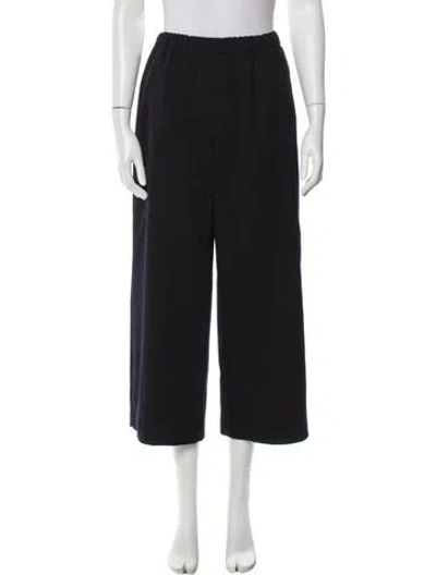 Pre-owned Comme Des Garçons Wool Wide Leg Pants In Black