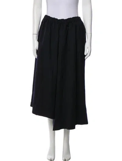 Pre-owned Comme Des Garçons Wool Wide Leg Pants In Black