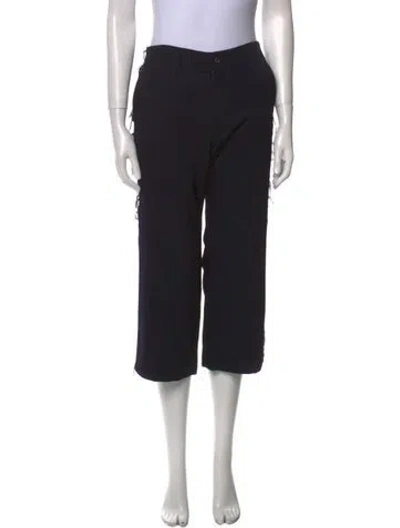 Pre-owned Comme Des Garçons Wool Wide Leg Pants In Black