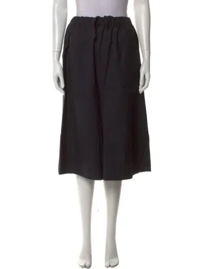 Pre-owned Comme Des Garçons Wool Wide Leg Pants In Black
