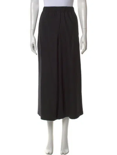 Pre-owned Comme Des Garçons Wool Wide Leg Pants In Black