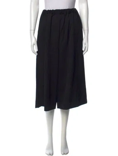 Pre-owned Comme Des Garçons Wool Wide Leg Pants In Black