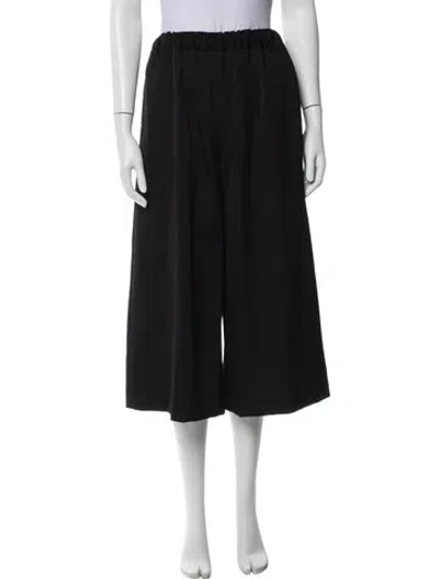 Pre-owned Comme Des Garçons Wool Wide Leg Pants In Black