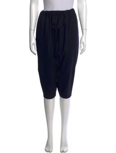 Pre-owned Comme Des Garçons Wool Wide Leg Pants In Black