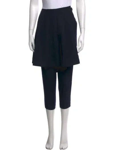 Pre-owned Comme Des Garçons Wool Wide Leg Pants In Black