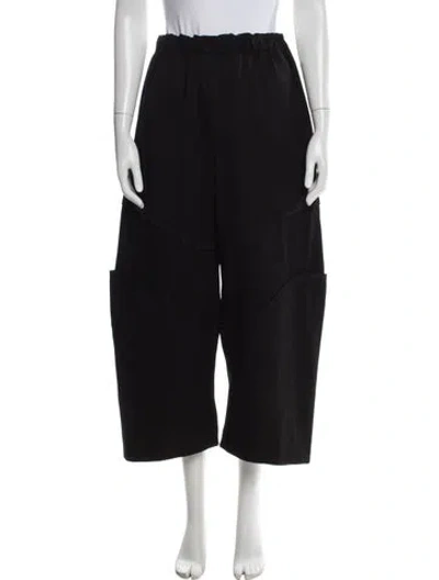 Pre-owned Comme Des Garçons Wool Wide Leg Pants In Black