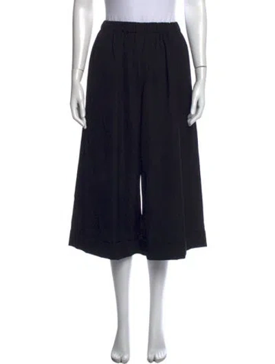Pre-owned Comme Des Garçons Wool Wide Leg Pants In Black