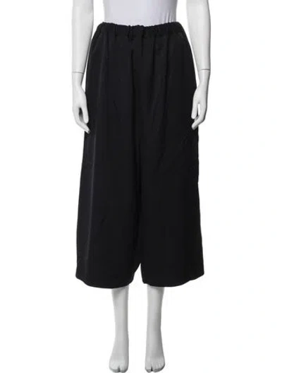 Pre-owned Comme Des Garçons Wool Wide Leg Pants In Black