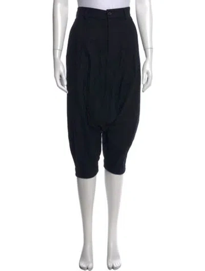 Pre-owned Comme Des Garçons Wool Wide Leg Pants In Black