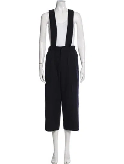 Pre-owned Comme Des Garçons Wool Wide Leg Pants In Blue