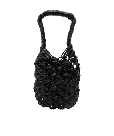 Comme Des Garçons Woven Handbag In Black