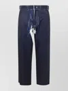 Comme Des Garçons Woven Trousers Featuring Belt Loops In Blue