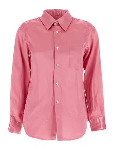 Comme Des Garçons Wrinkled Shirt In Pink