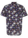 Comme Des Garçons Short-sleeved Shirt With Andy Warhol Print In Blue