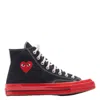 Comme Des Garçons Black Heart Print Sneakers In Black