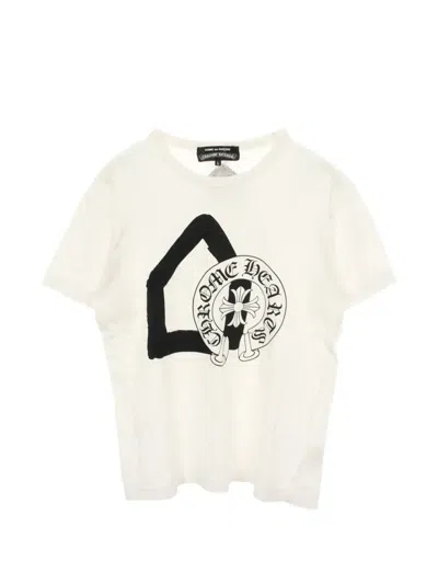 Pre-owned Comme Des Garçons X Chrome Hearts 2000s Logo-print T-shirt In White
