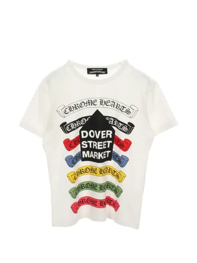 Pre-owned Comme Des Garçons X Chrome Hearts X Dover Street Market 2000s Logo-print T-shirt In White