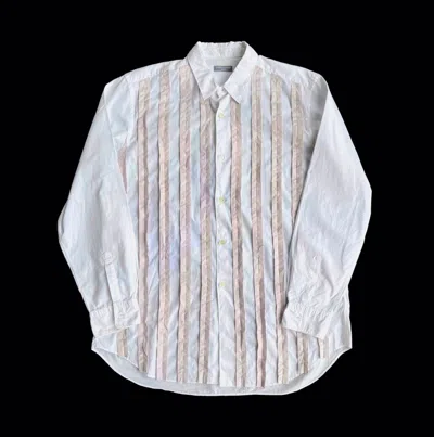 Pre-owned Comme Des Garcons X Comme Des Garcons Homme Ad-1999 Comme Des Garcons Homme Pleated Button Up Shirt In White