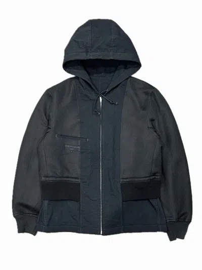 Pre-owned Comme Des Garcons X Comme Des Garcons Homme Ad1999 Reversible Hooded Jacket In Black