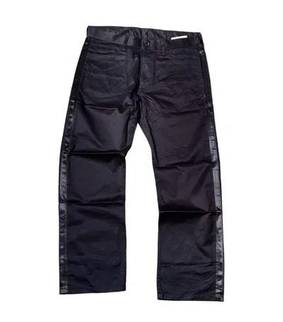 Pre-owned Comme Des Garcons X Comme Des Garcons Homme Cdg Homme Ad2006 Coated Side Paneled Trousers In Black