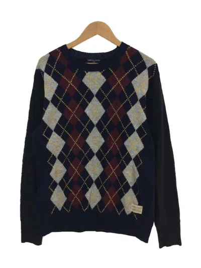Pre-owned Comme Des Garcons X Comme Des Garcons Homme Gim Argyle Wool Knit Sweater In Blue