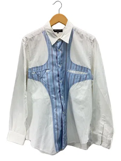 Pre-owned Comme Des Garcons X Comme Des Garcons Homme Patchwork Panel Button Shirt - Comme Des Garcons In White
