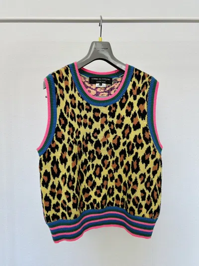 Pre-owned Comme Des Garcons X Comme Des Garcons Homme Plus 18ss Leopard Vest