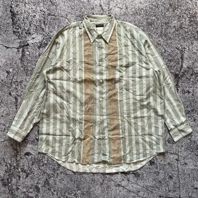 Pre-owned Comme Des Garcons X Comme Des Garcons Homme Plus 90's Comme Des Garcons Homme Puls Shirt Made In Japan Size Xl In Gray/grenn/beige