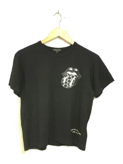 Pre-owned Comme Des Garcons X Comme Des Garcons Homme Plus Ad2005 Rolling Stones Wool Tee In Black