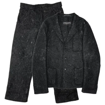 Pre-owned Comme Des Garcons X Comme Des Garcons Homme Plus Aw95 Oversized Pressed Wool Felt Suit In Black
