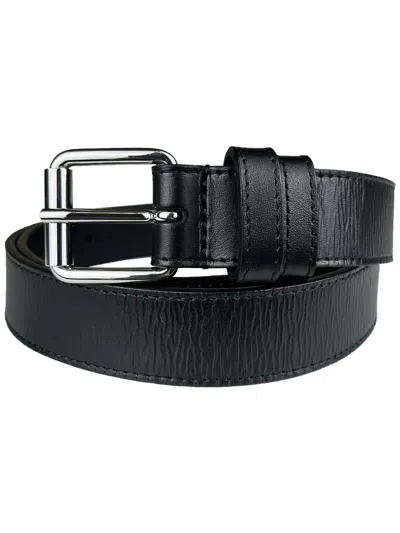 Pre-owned Comme Des Garcons X Comme Des Garcons Homme Plus Comme Des Garcons Grained Cowhide Leather Belt Black