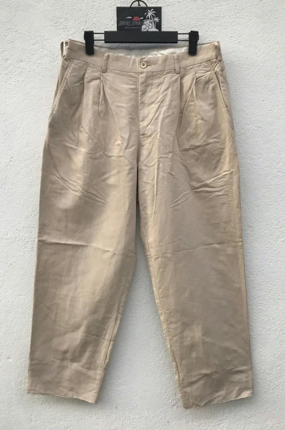 Pre-owned Comme Des Garcons X Comme Des Garcons Homme Plus Comme Des Garcons Homme Baggy Trousers Pants Made In Japan In Cream