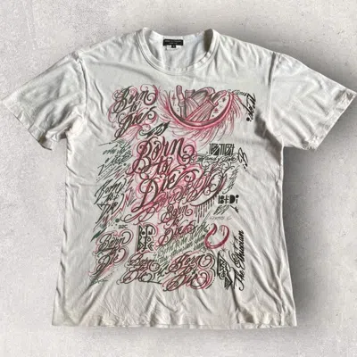 Pre-owned Comme Des Garcons X Comme Des Garcons Homme Plus Fall15 Tattoo T Shirt In White