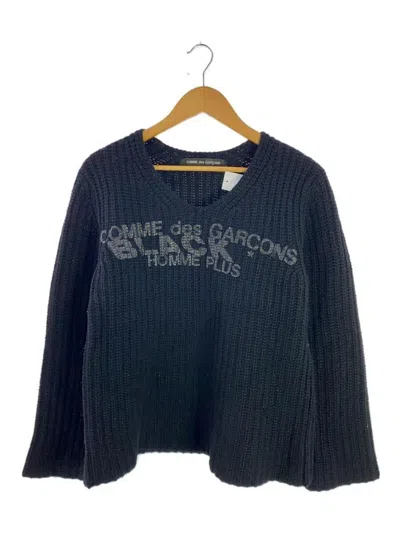 Pre-owned Comme Des Garcons X Comme Des Garcons Homme Plus Ribbed Wool Knit Sweater In Black