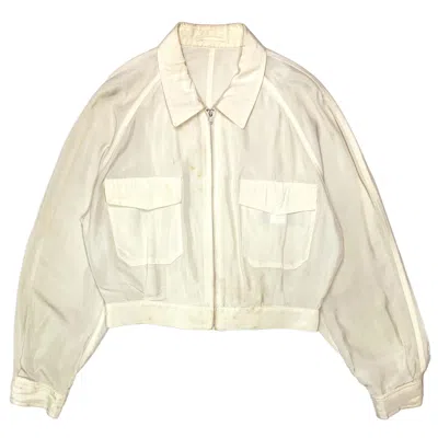 Pre-owned Comme Des Garcons X Comme Des Garcons Homme Plus Ss87 Short Acetate Jacket In Off White